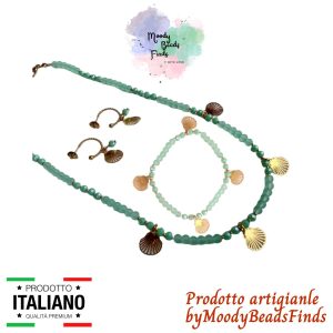 Parure Mint Seashell – MoodyBeadsFinds